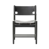 The Spanish Dining Chair: Without Arm + Black Lacquered Oak + Black