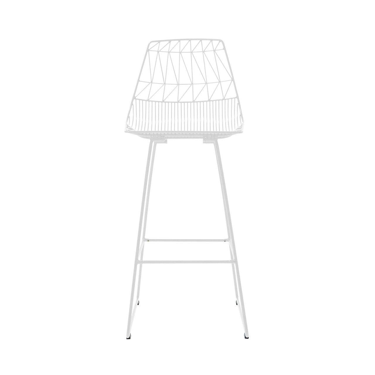 Lucy Bar + Counter Stool: Color + Bar + White + Without Seat Pad