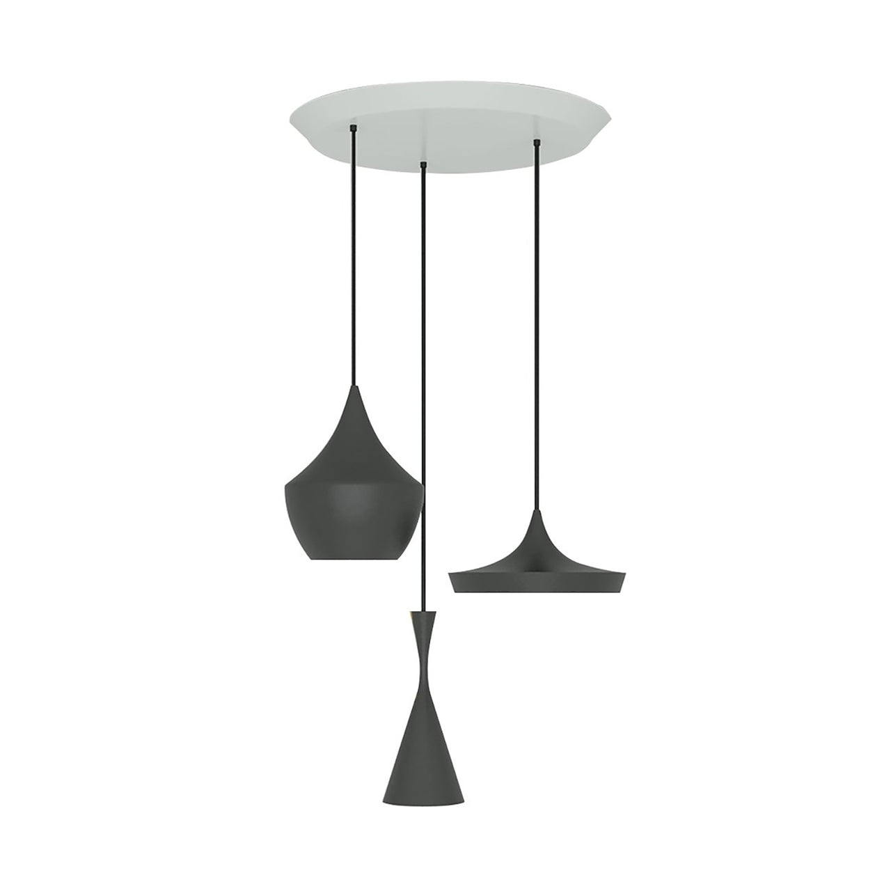 Beat Trio Round Pendant System: Black