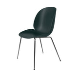 Beetle Dining Chair: Conic Base + Dark Green + Black Chrome + Felt Glides