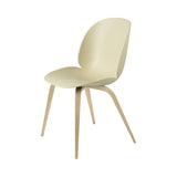 Beetle Dining Chair: Wood Base + Pastel Green + Oak