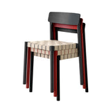 Betty Stacking Chair TK1: Black + Maroon + Natural