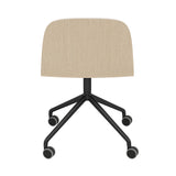 Visu Wide Chair: Swivel Base with Castors + Oak