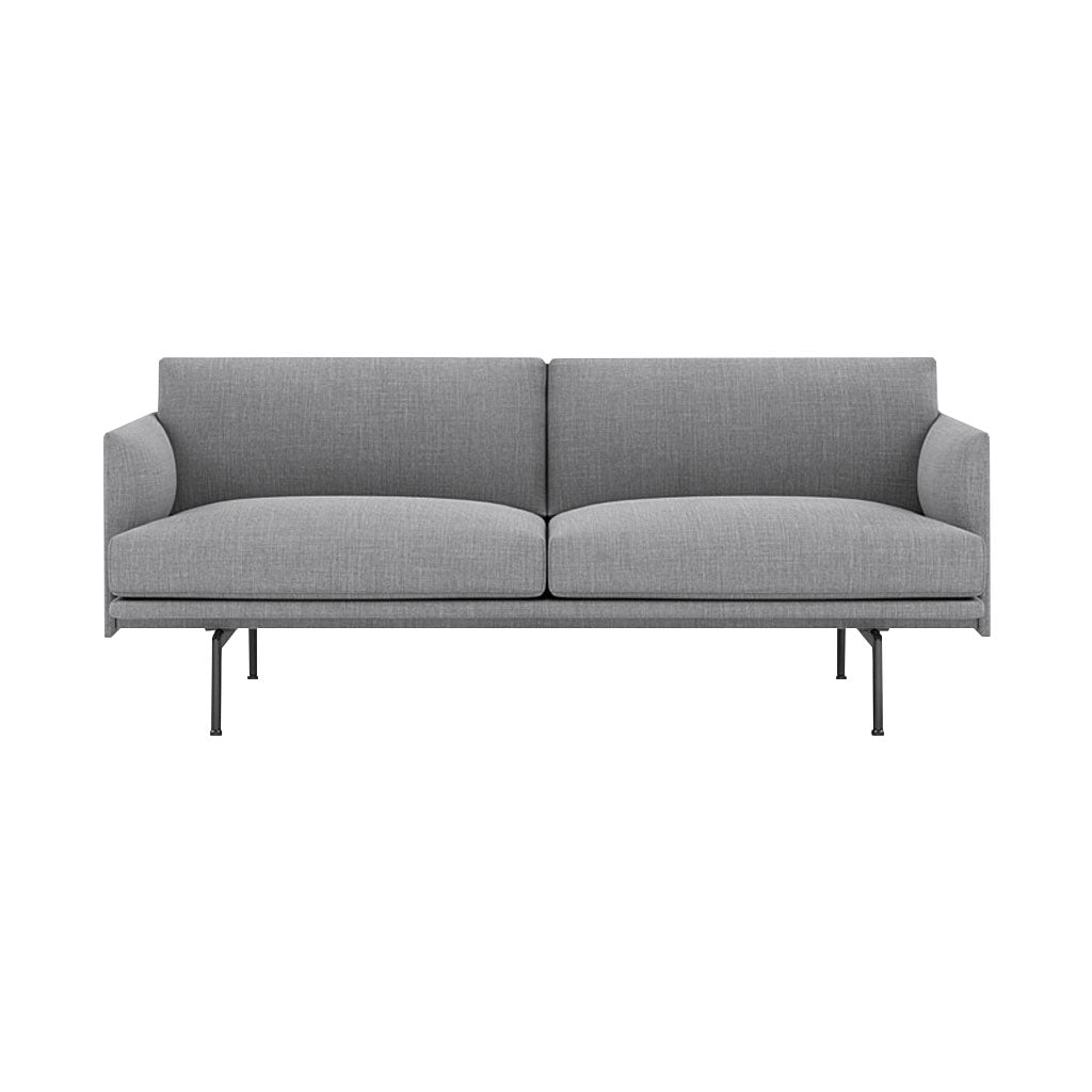 Outline 2-Seater Sofa: Black