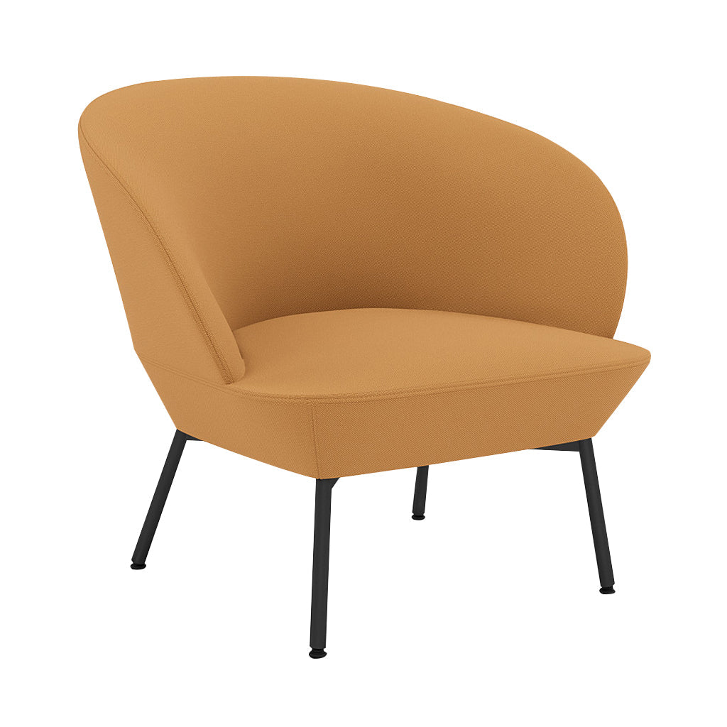 Oslo Lounge Chair: Tube Base + Black