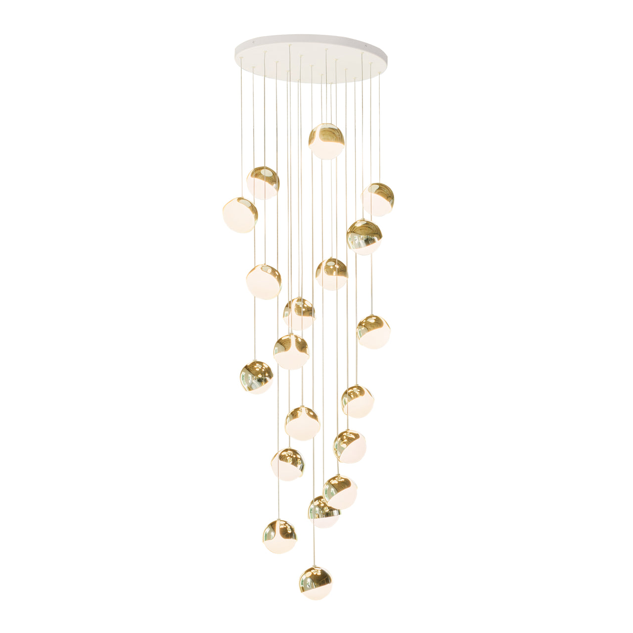 Ohm. 19 Chandelier: Polished Brass