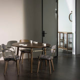 Utility Dining Armchair: Upholstered
