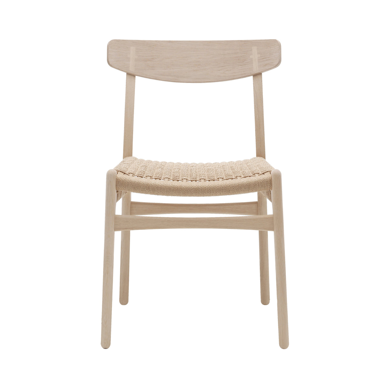 CH23 Dining Chair: Natural + Soaped Oak + Without Cushion