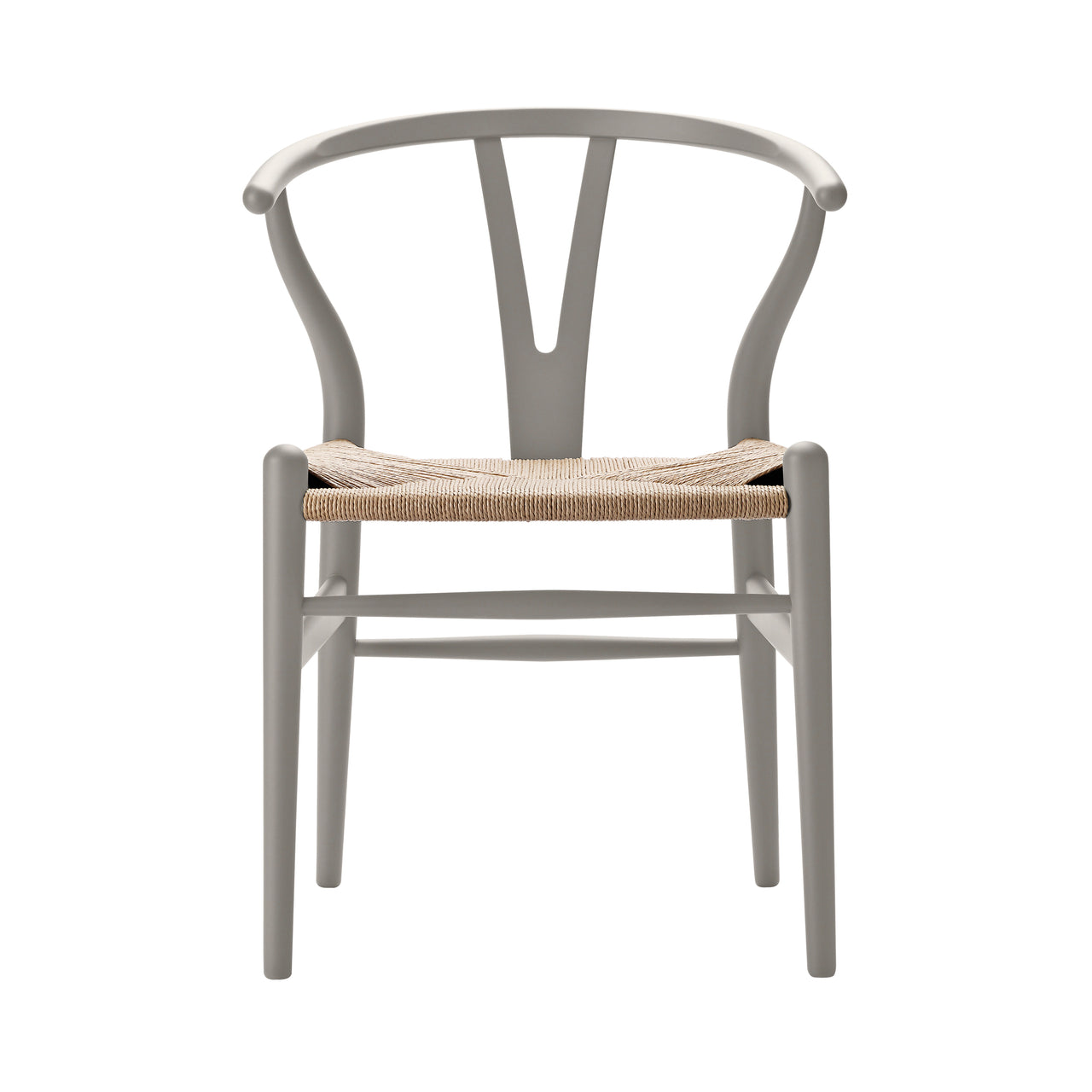 CH24 Wishbone Chair: Natural + Silver Grey Beech
