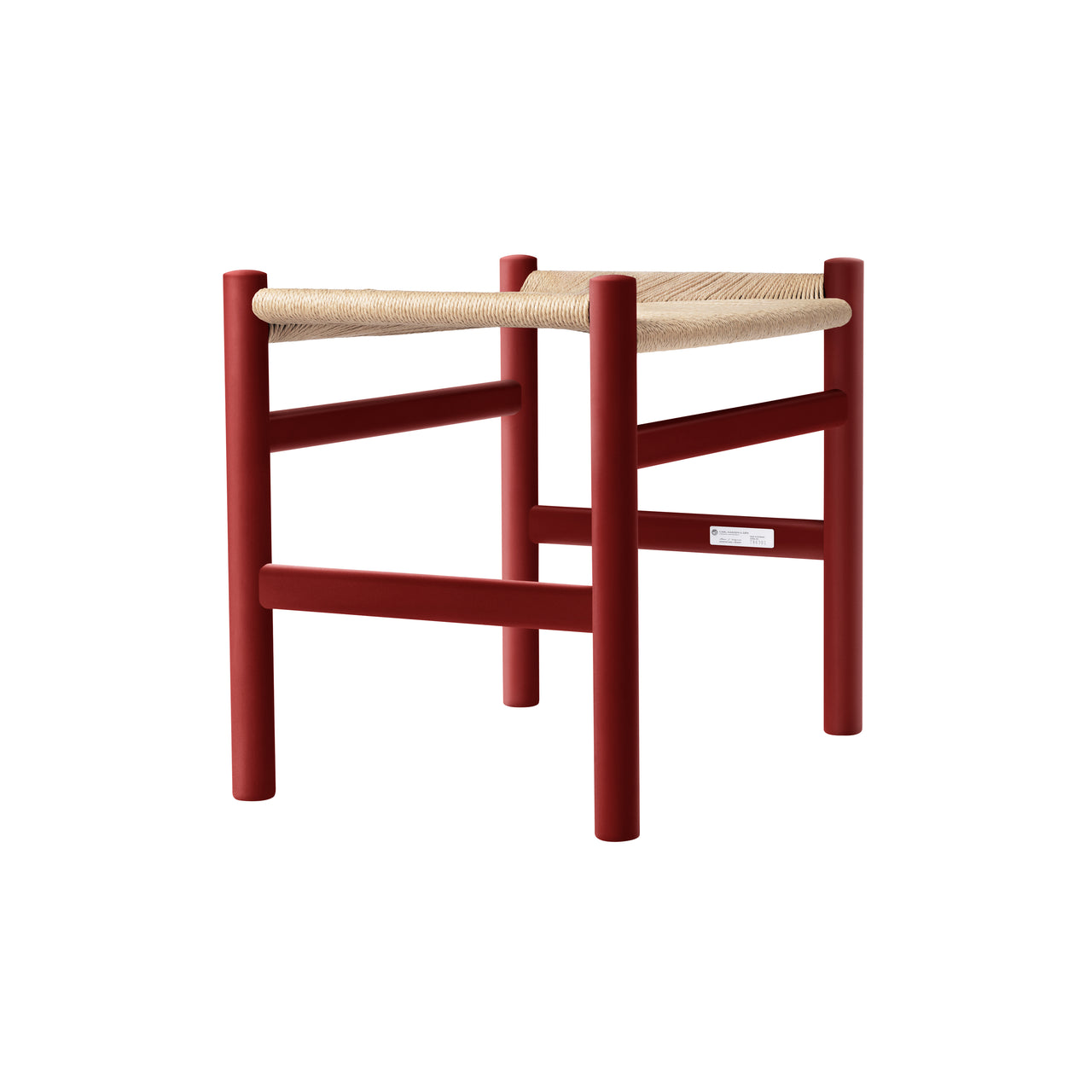 CH53 Footstool: Low + Natural + Red Brown Beech