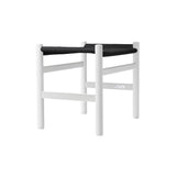 CH53 Footstool: Low + Black + Natural White Beech