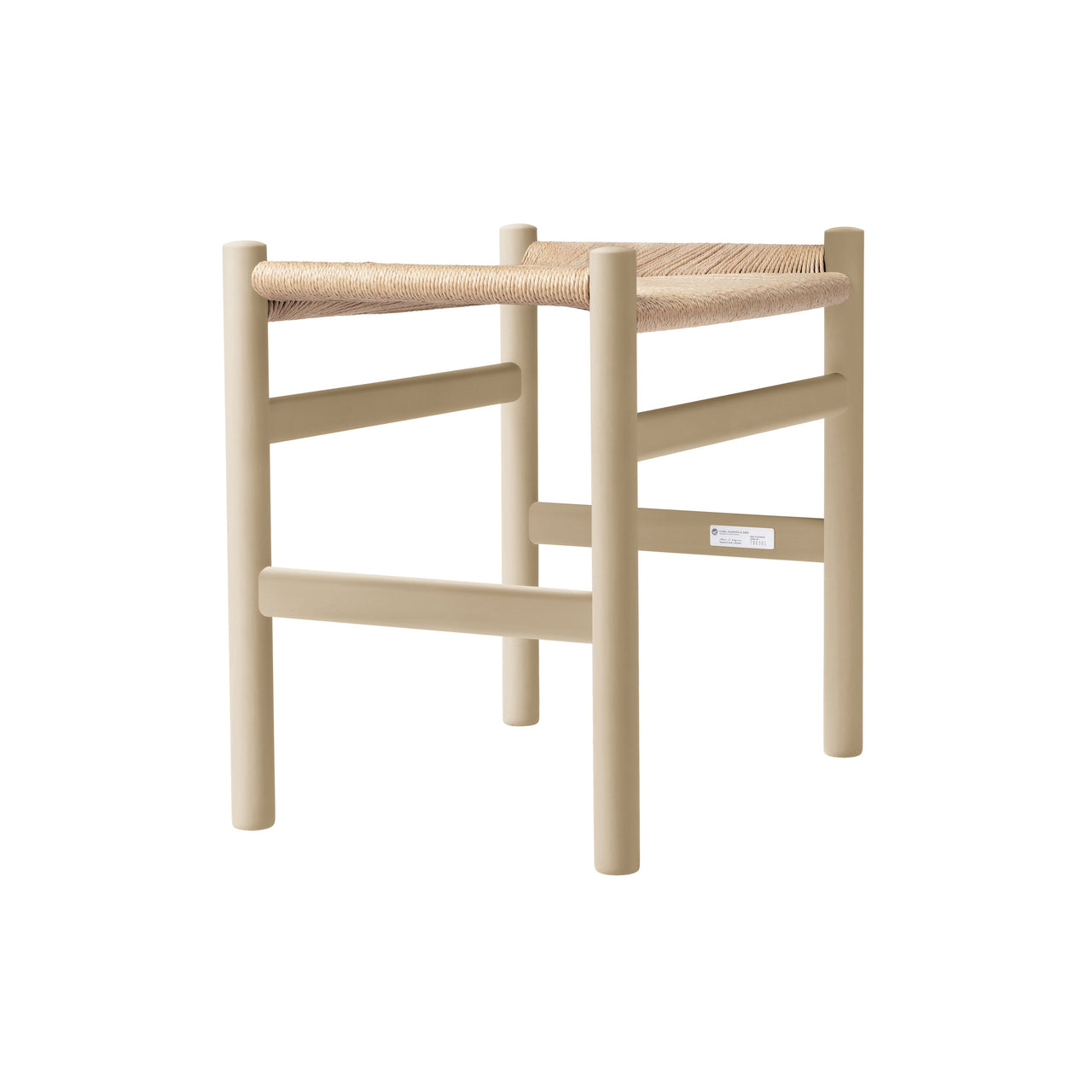 CH53 Footstool: High + Natural + Soaped Beech