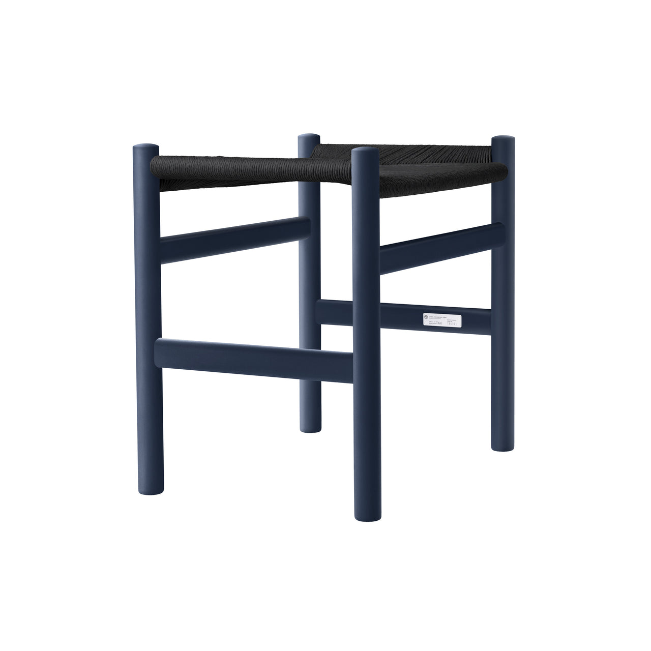 CH53 Footstool: High + Black + Blue Beech