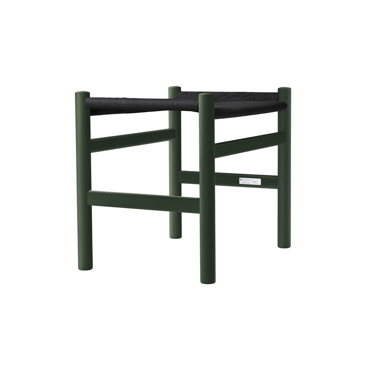 CH53 Footstool: Low + Black + Green Beech