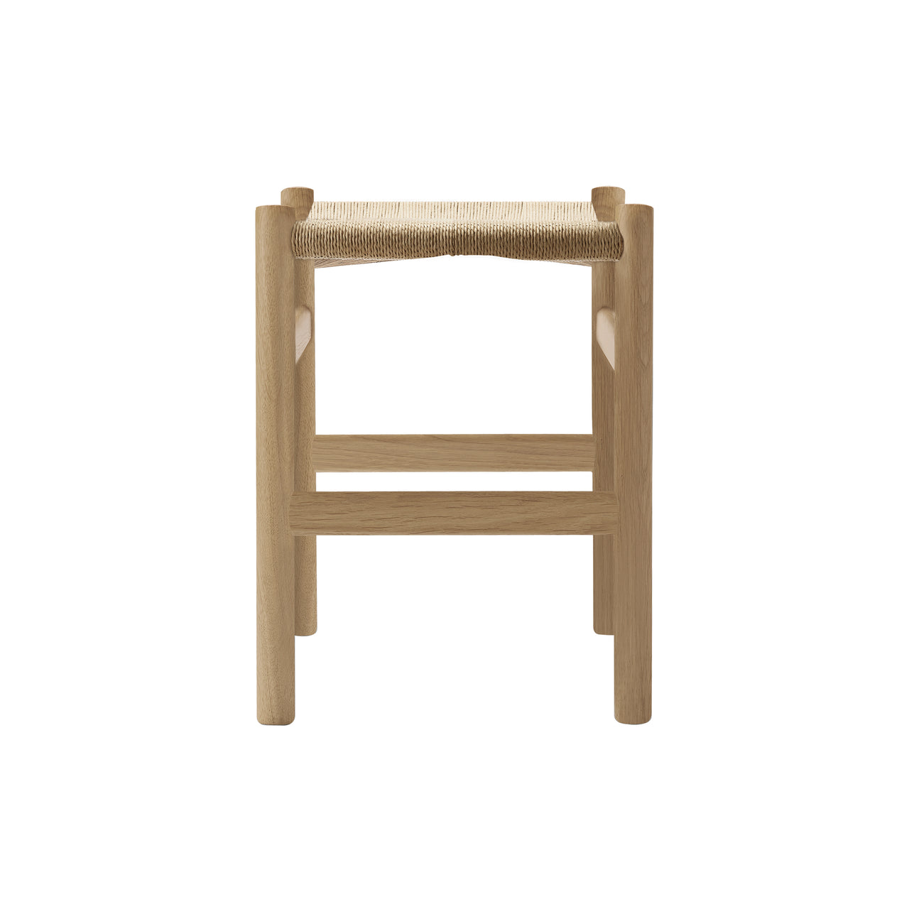 CH53 Footstool: High + Natural + Soaped Oak