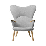 CH78 Mama Bear Lounge Chair: Oiled Oak + Without Neck Pillow