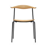 CH88T Dining Chair: Black Powder-Coated Steel + Oiled Oak