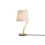 Couture Table Lamp: Satin Brass + Cream