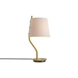 Couture Table Lamp: Satin Brass + Cream