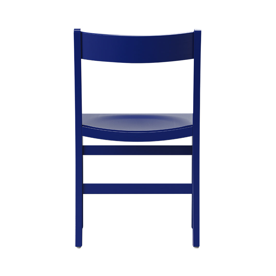 Waiter XL Chair: Ultramarine Blue Lacquered Beech