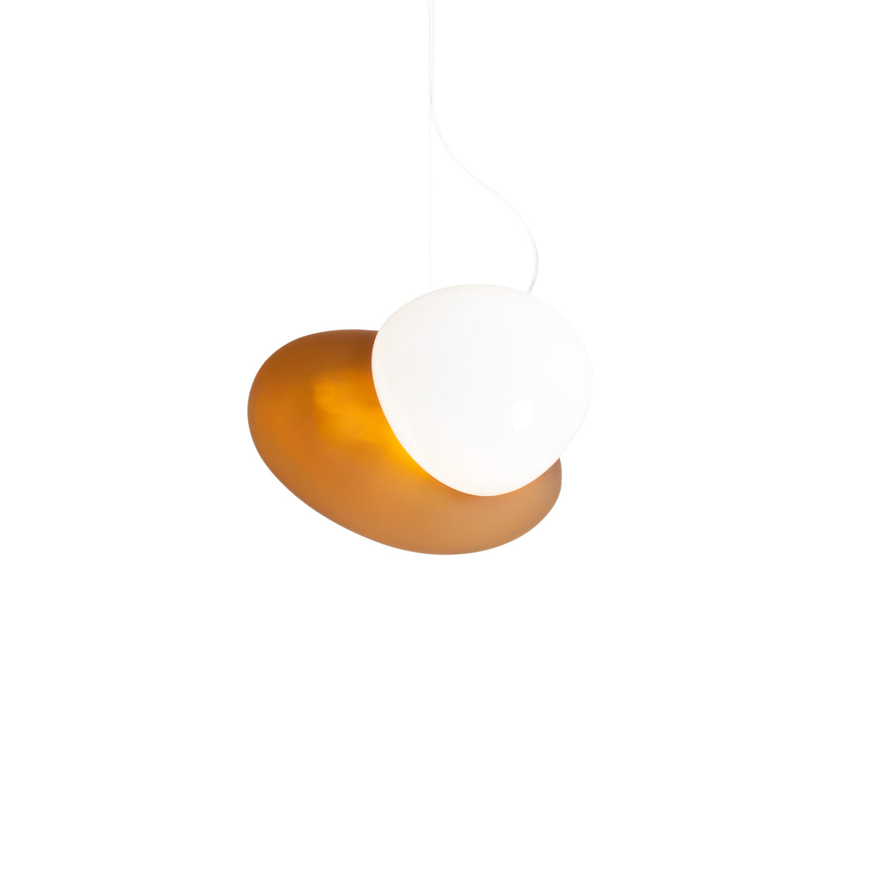 Pebble Pendant Light: Size A + Size C + Citrine + Pearl