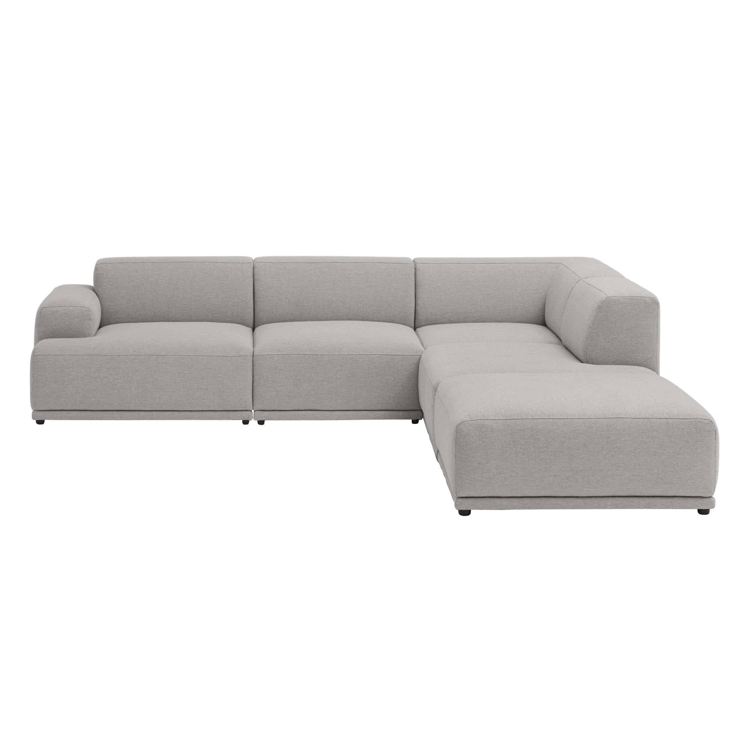Connect Soft Modular Sofa: Corner + Configuration 2 + Stocked: Clay 12