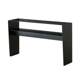 Sled Console Table: Grey Glass