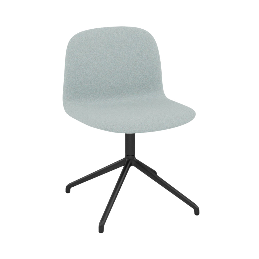 Visu Wide Chair: Swivel Base with Return + Upholstered