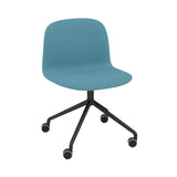 Visu Wide Chair: Swivel Base with Castors + Upholstered