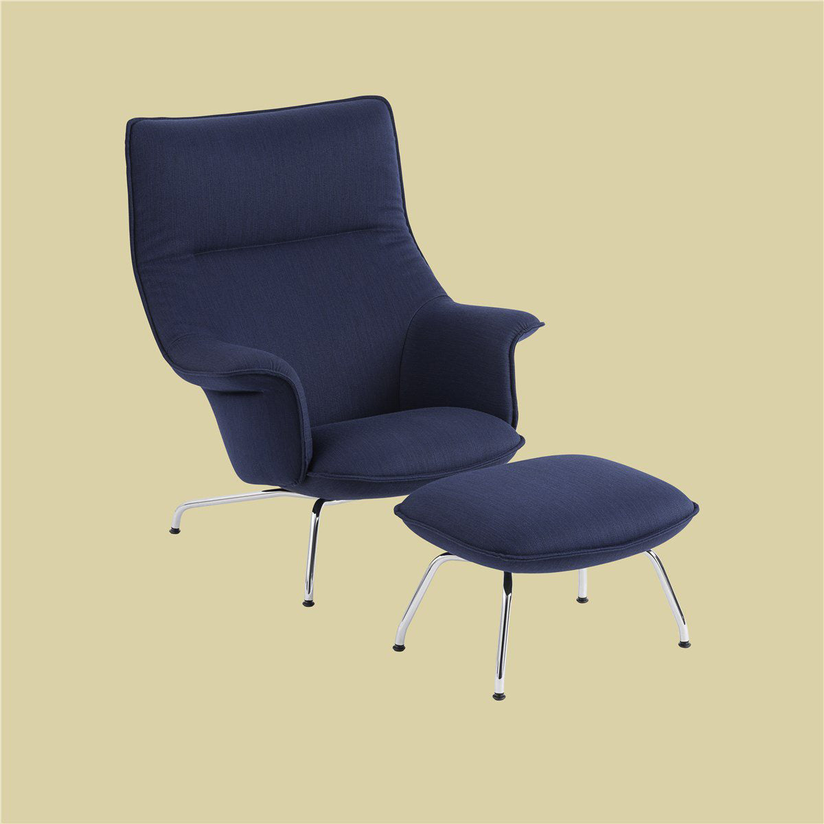 Doze Lounge Chair: Tube Base - Quick Ship