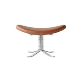 Corona Ottoman: Brushed Chrome
