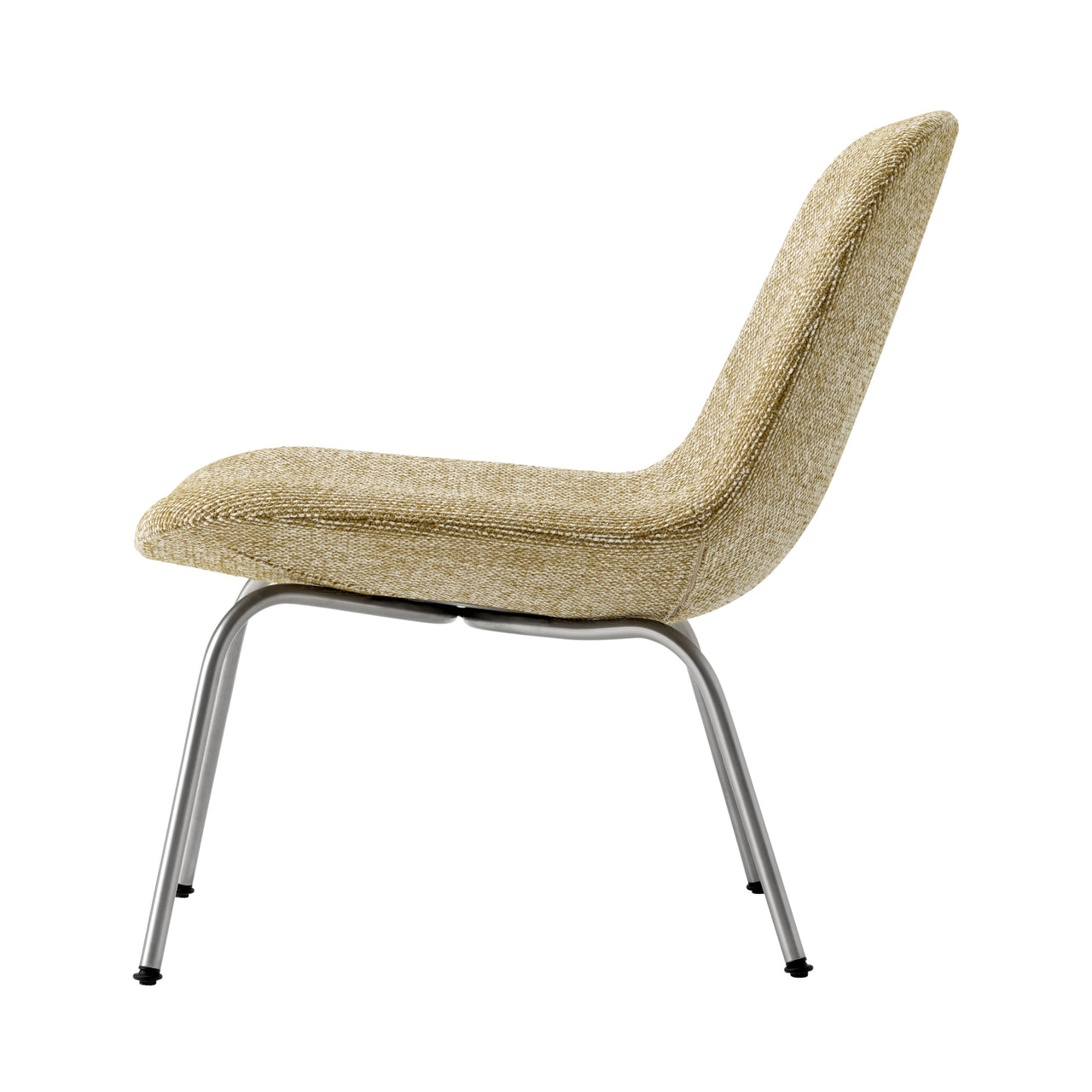 Eyes Lounge Chair 4 Leg: Without Buttons + Brushed Stainless Steel