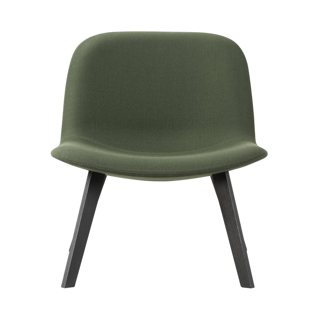 Eyes Lounge Chair: Wood Base + Without Buttons + Lacquered Black