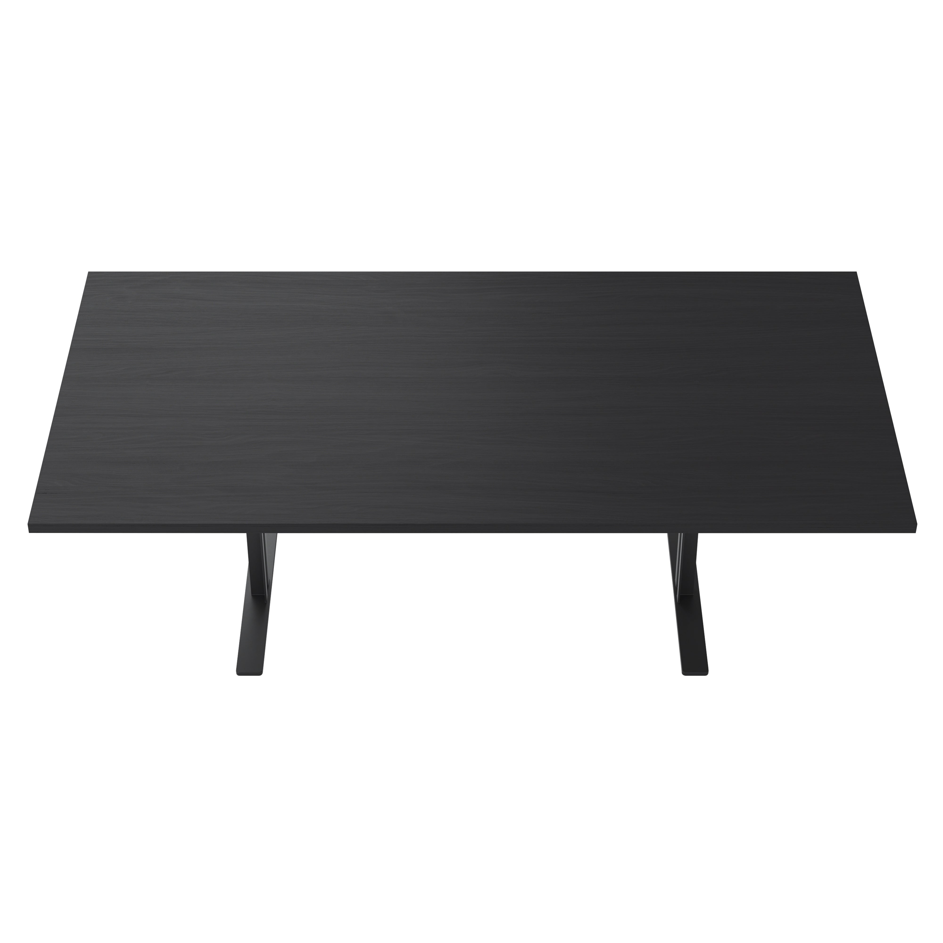 Ferric Table: Large + Black Stained Oak + Black