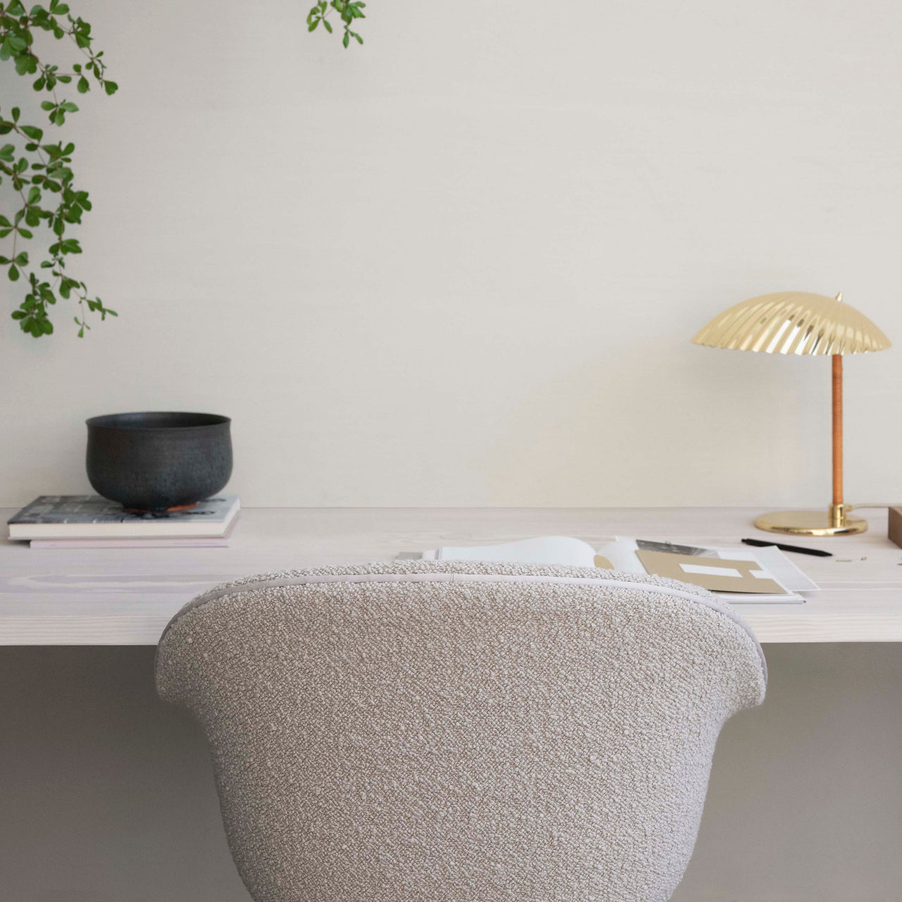 Bat Dining Chair: Black Plastic Base + Fully Upholstered