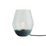 Bowl Table Lamp: Verdigrised Copper + Light Green Glass