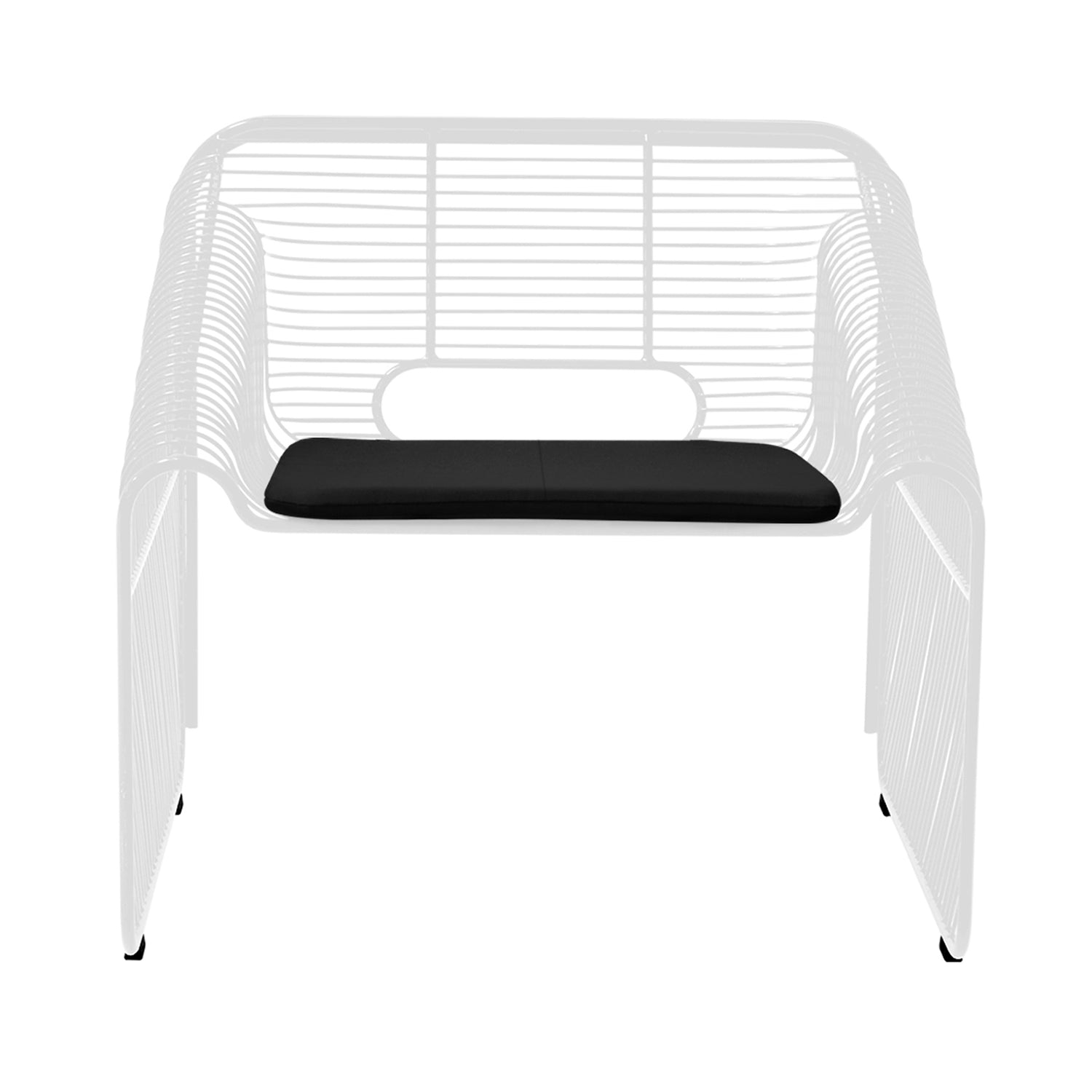 Hot Seat Lounge: White + Black Seat Pad