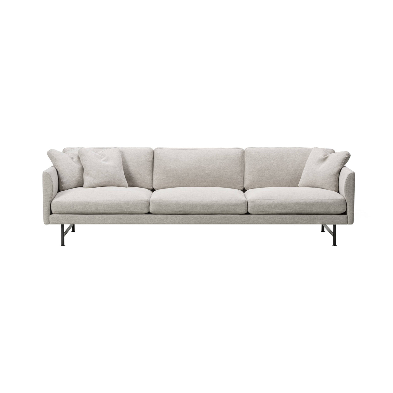 Calmo 3 Seater Sofa: Metal Base + With Cushion