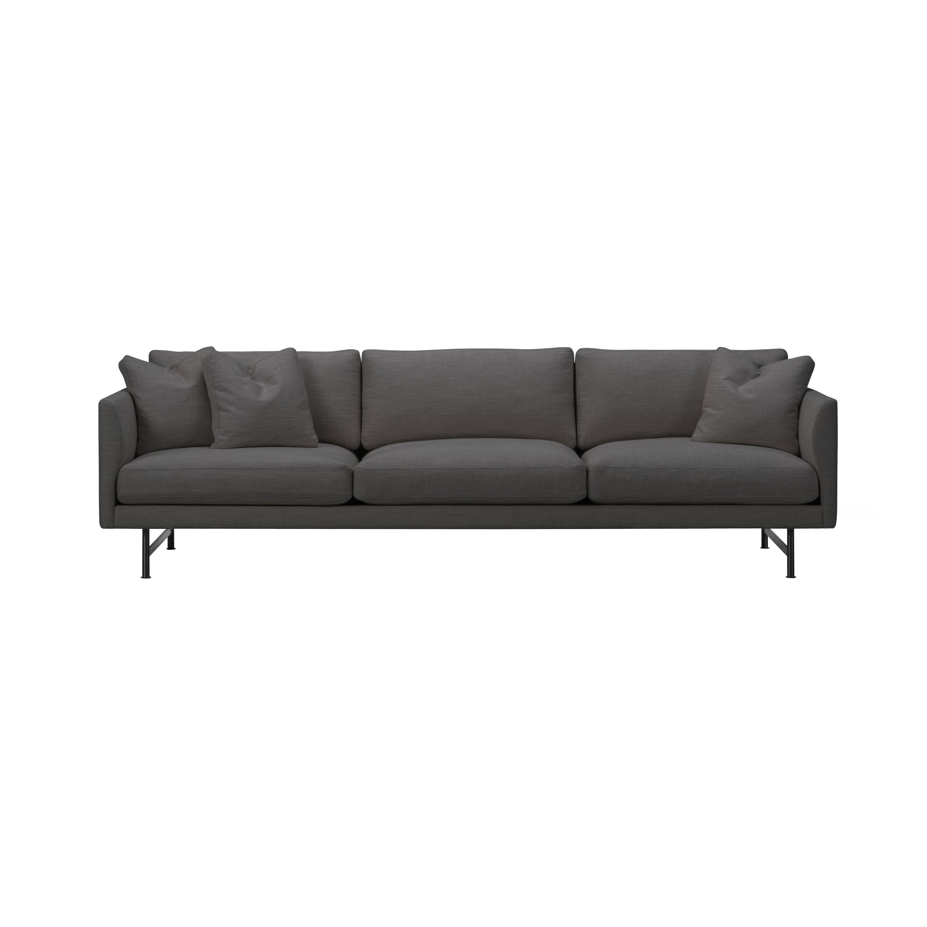 Calmo 3 Seater Sofa: Metal Base + With Cushion