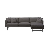 Calmo 3 Seater Chaise: Metal Base + Small - 98.4