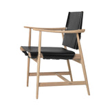 BM1106 Huntsman Chair: Stainless Steel + White Oiled Oak + Black
