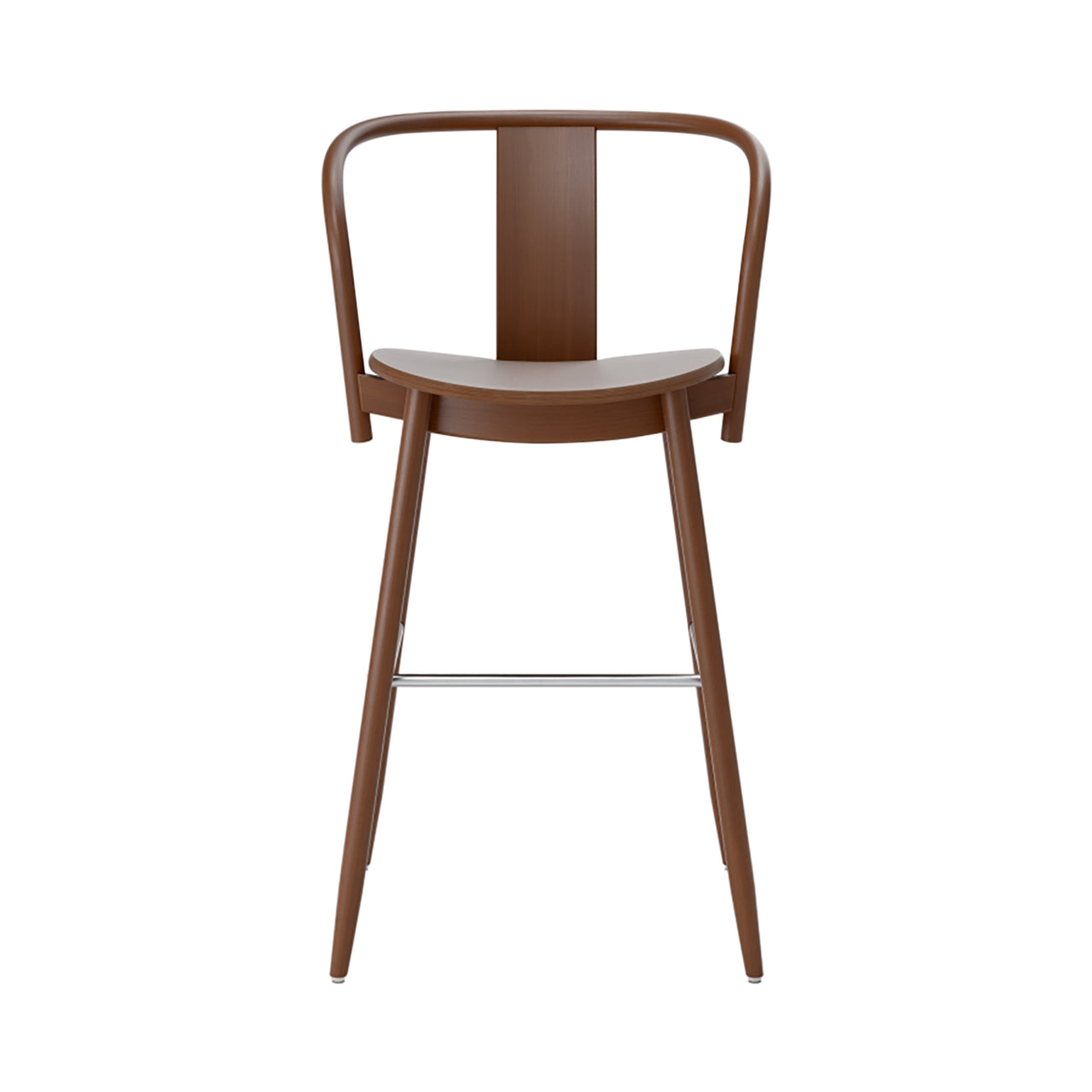 Icha Bar + Counter Chair: Bar + Walnut Stained Beech