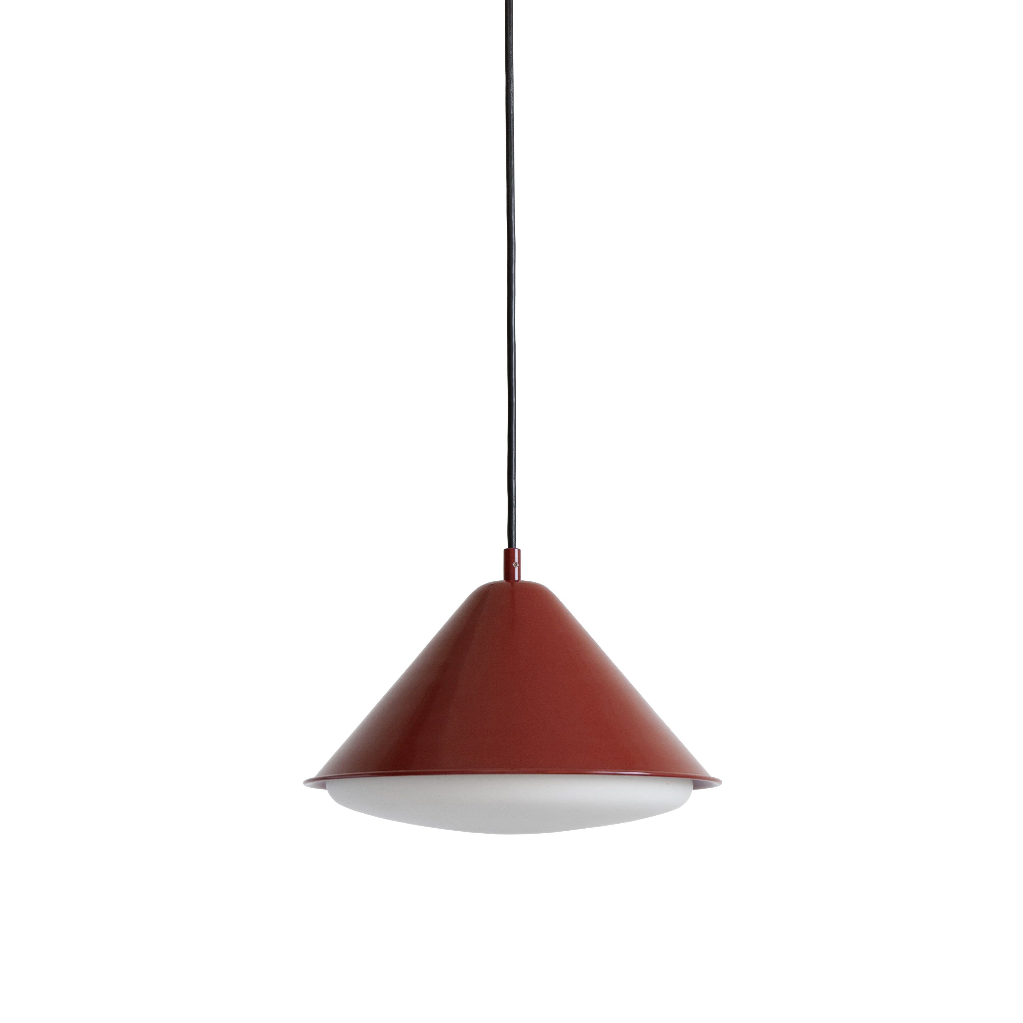 Eave Triangle Pendant: Oxide Red + Black