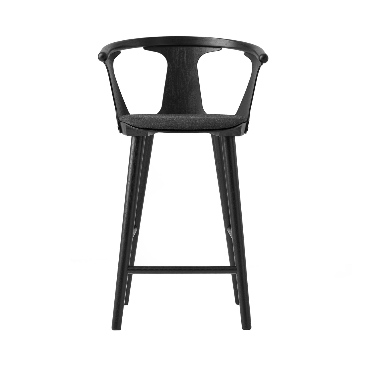 In Between Bar (SK10) + Counter Chair (SK8): Upholstered + Bar + Black Lacquered Oak