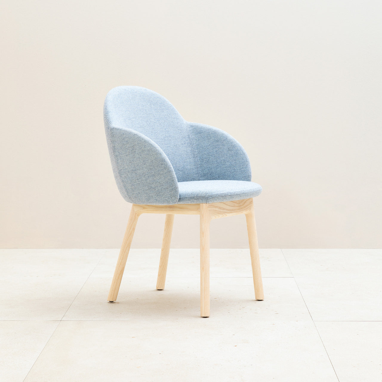 Iola Armchair: Wood Base