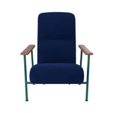 Jump Easy Chair: Blue Green + Oiled Walnut