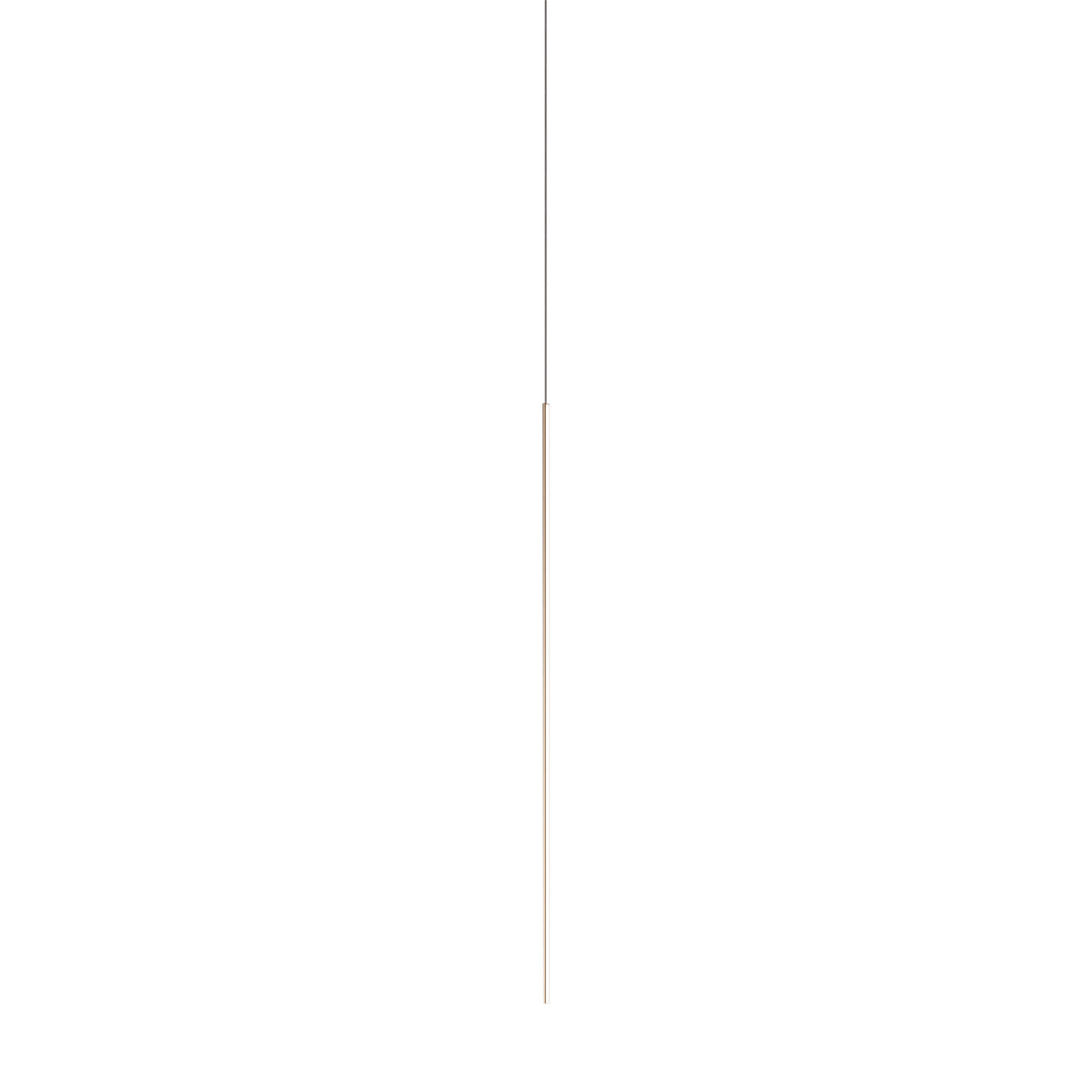 Thin Vertical Suspension Light: Large + 1 Segment + Satin Brass