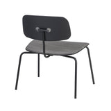 Kevi 2063 Lounge Chair: Powder Coated Black + Front Upholstered + Black Lazure