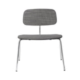 Kevi 2063 Lounge Chair: Polished Chrome + Front Upholstered + Black Lazure