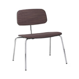 Kevi 2063 Lounge Chair: Polished Chrome + Front Upholstered + Black Lazure
